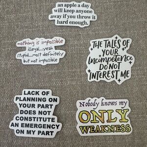 Sticker Set: 5 humorous stickers